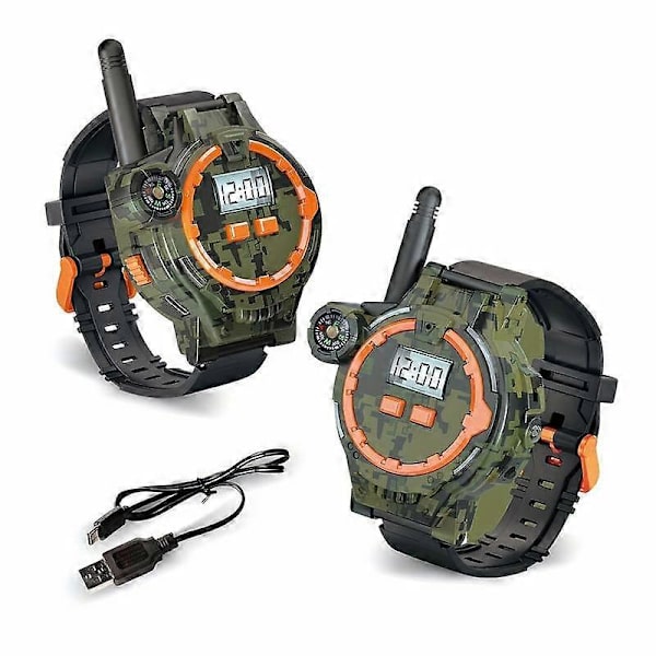 Latautuva ja turvallinen lasten walkie-talkie: USB-lataus, UHF-selkeä kommunikointi, sisäänrakennettu taskulamppu {DB}