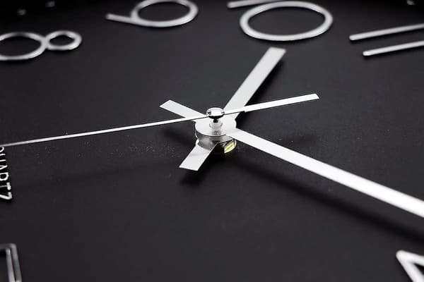 Väggklocka 12 tum Tyst Tickfri Väggklocka db blacksilver
