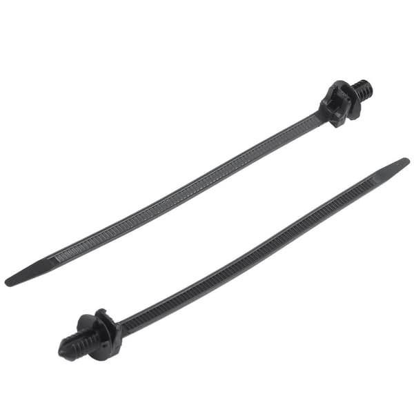 Nylon Push Mount Car Dome Cable Zip Tie, 162mm Length, 20 Pcs, Black db Black