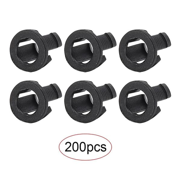 200 stk. LED-holder Elektronisk komponenttilbehør Diodebeslag Montering Plastik Sort 5 mm [DB]
