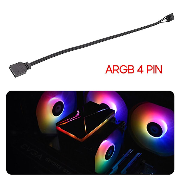 Corsair RGB:n ja tavallisen ARGB:n 4-napainen 5V-sovitinliitin RGB-kaapeli 25 cm db