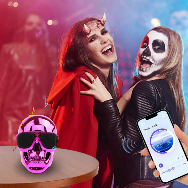 Kannettava Luuranko Kallo Bluetooth Langaton Kaiutin 15W BT4.0 FM Radio Halloween Langaton Kaiutin Halloween rekvisiitta äänirasia db RD