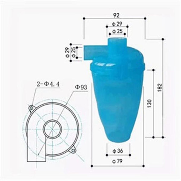 Dammsamlare Cyklon Mini Liten Industriell Extraktor Träbearbetning Verktyg Dammsugare Filter Separation Hem Diy DB