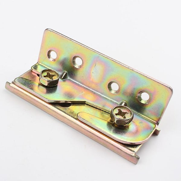 Sängynlaidankannatin - Sängynlaidan kiinnikkeet - Raskaan sarjan ei-upotettava - 4 kpl sarja (ruuvit mukana) [db] color zinc