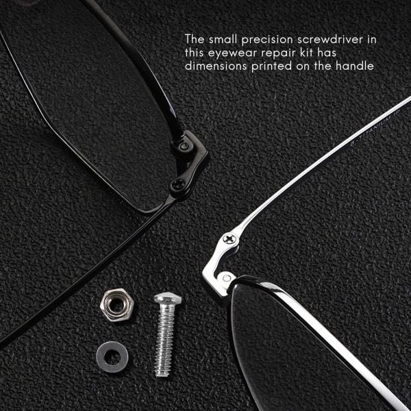 Diverse storlekar skruvar för watch klocka glasögon optiker urmakare reparation del verktyg