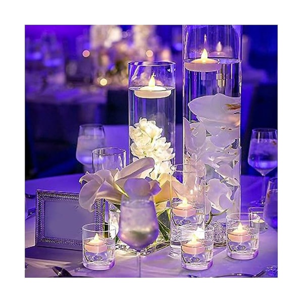 48 flamfria vattenljus, elektroniska ljus med flytande vatten, middagsljus  för bröllopsfest (y) 652d | Fyndiq