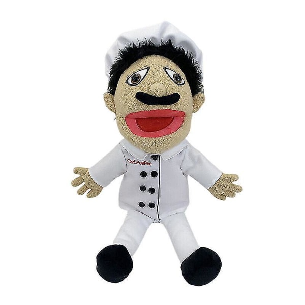 60cm Jeffy och Feebee Handdocka Stor Mjuk Docka Plyschleksaker Dockteater Barn Present [DB] Chef