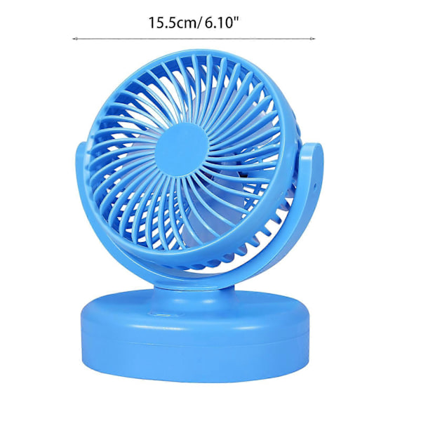 Mini Bilventilator USB Genopladelig Elektrisk Ventilator 3-Hastigheds Ventilatorer til Biler Lastbiler Busser [db] Blue 3000mah