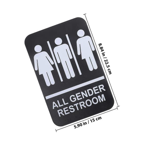 Punktskrift Unisex Badrumsskylt för Dekoration 2st Alla Kön Toalettskylt Självhäftande[DB]