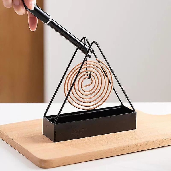 Db Jern Myggespiralholder Røgelseholdere Spiral Røgelsebrænder Ramme Moderne Afvisende Røgelsesstativ til Husholdning Soveværelse Terrasse Black
