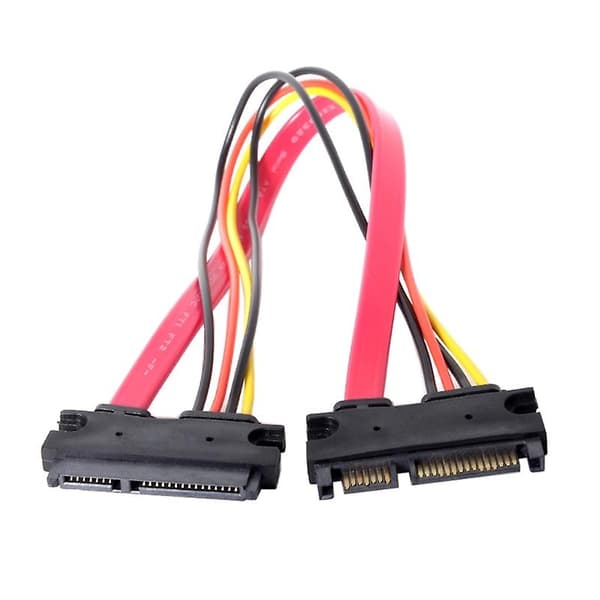 7+15 Pin Sata Han-Til-Hun Forlængerkabel Adapter Til Harddisk Ssd [DB] 30cm