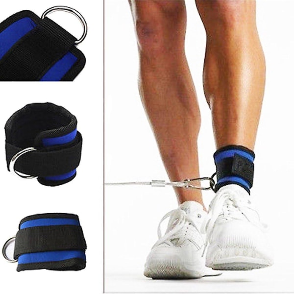 2 stk ankelstropper til styrketræning, justerbar D-ring Fitness ankel håndledsrem med holdbare pigtails til mavemuskler, ben og knapper Vægtøvelser