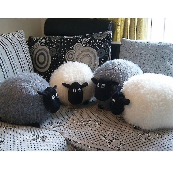 Super söt Shaun Sheep kreativ mjuk plyschleksak för barn [DB] White 50cm