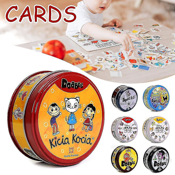 Tegneserie Spot It Matchende Kortspill Logisk Resonnering Trening Brettspill Gave Til Barne-Dagen {db} Mickey Mouse red