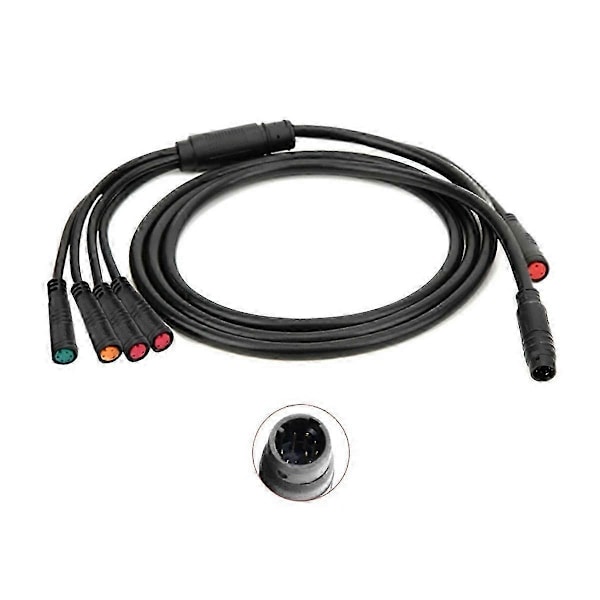 Vandafvisende 9-polet hovedkabel til elcykelcontroller-instrumentbrætforbindelseskabel 2PIN+3PIN+5PIN f db