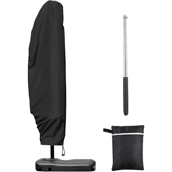 Parasolovertræk 3m 4m Med Lynlås 14m Lang Med Teleskopstang 280x30/80/45cm [DB]