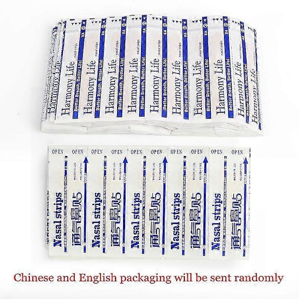 500 stk. Nesestrips Anti-Snorking Forbedre Pust Klistremerker Neseventilasjon Pads Stopp Snorking [DB] 100pcs