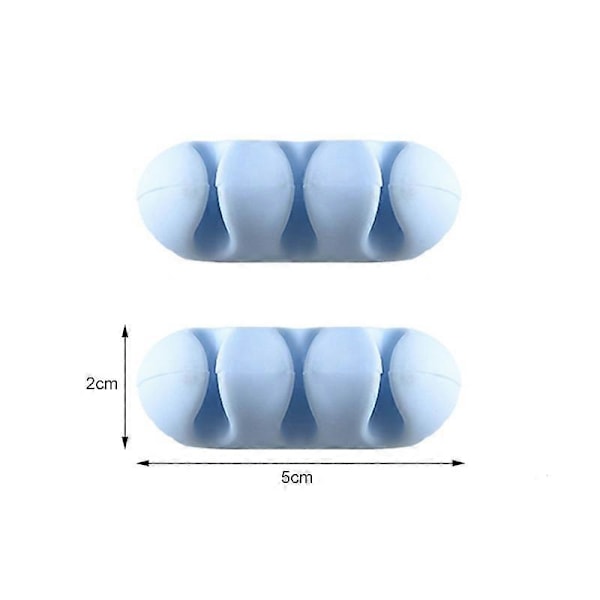 1/2 stk. Silikon Kabelholder Selvklebende Ledningsholdere Skrivebord Ledningsorganisator Ledningsklemmer Lader Ledningsholder For Skrivebord Bil Hjem [db] 01 blue 2pc675