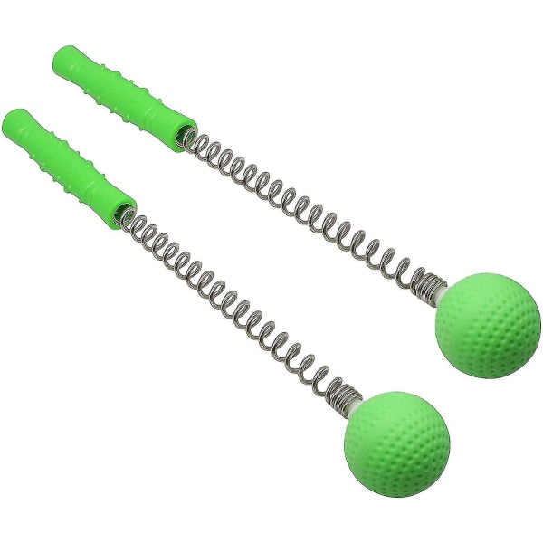 Massasjer Ball Hammer (2-pakning) Hammer Stick Manuell Beat Golfball Massasjer Rygg Skulder Massasje Helkropp Reduser tretthetssmerter (grønn)