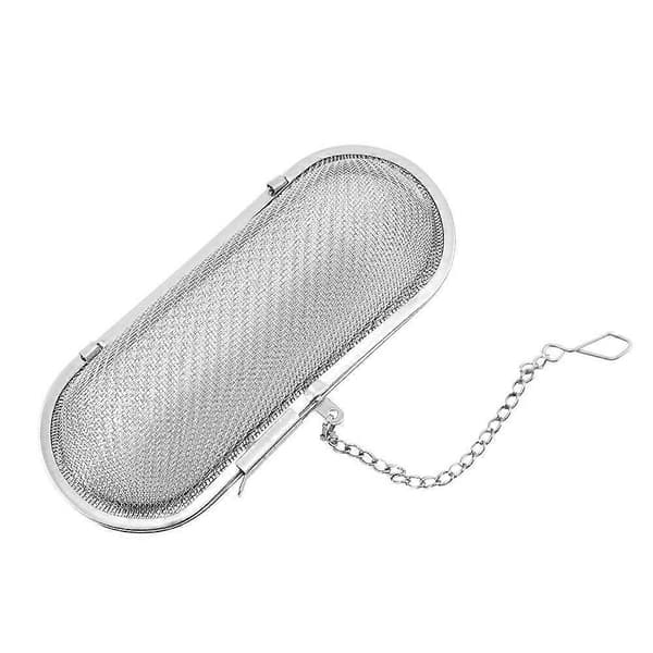 Krydderinfuser i rustfritt stål, finmasket løs te, urte-sil, multifunksjonelt restfilter for husholdningsbruk [DB] silver