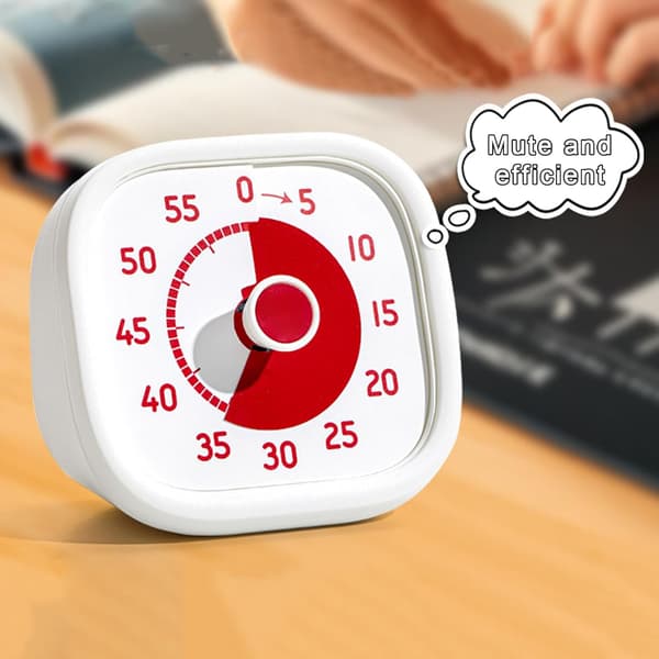 Visuel timer, lydløs timer, tidsstyringsværktøj, justerbar analog timer (uden tikken) (DB)