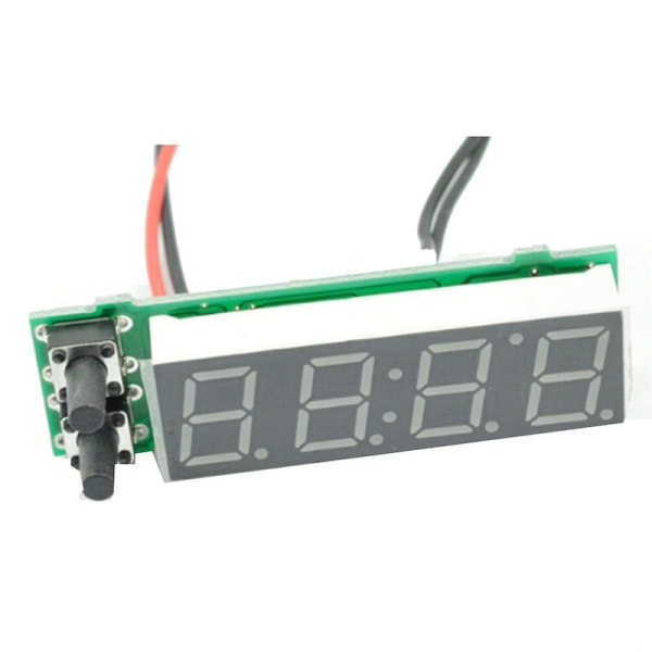 Bilklocka Universal Bil Digital Klocka Datum 3 I 1 LCD-display Elektronisk Temperatur Noctilucent Trim Grön DB BlackGreen