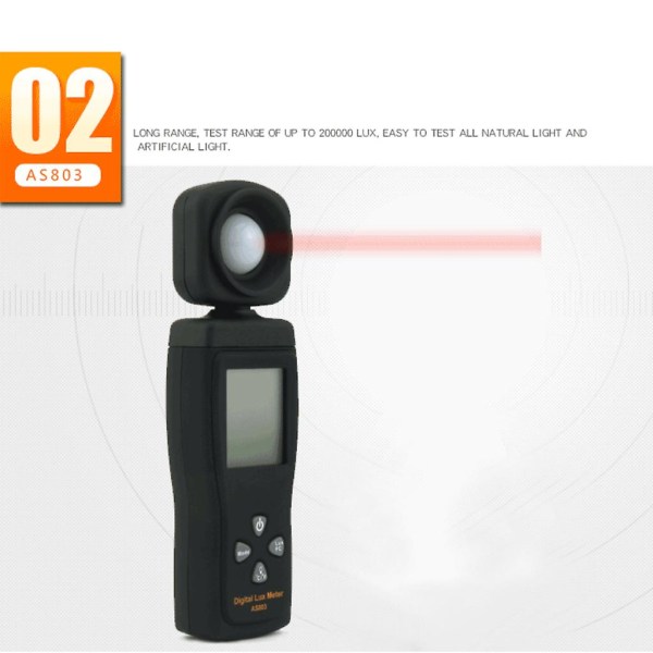 As803 Luxmeter Digital Light Meter Lux Meter Fotometer Radiometer [DB]