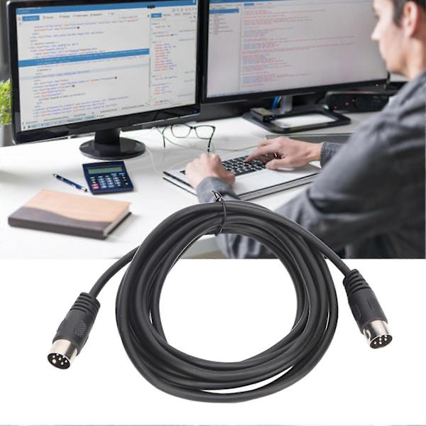 6-polet DIN-kabel han til han Plug and Play lydsignalforbindelse DIN-forlængerledning til digital enhed 3 meter / 9,8ft [db]