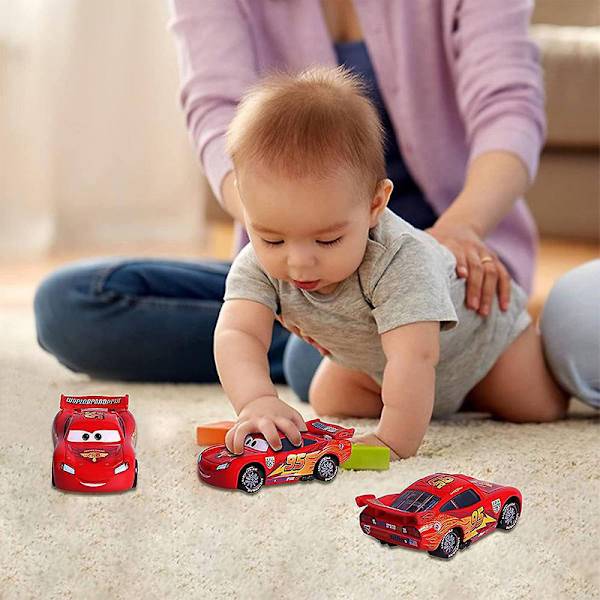 Elokuvissa esiintyvät autot -lelut Mcqueen Chick Hicks Mater -leluautot -ajoneuvomallit - syntymäpäiväautolelut lapsille, pojille ja elokuvafaneille, 3-vuotiaille ja sitä vanhemmille db Mcqueen 2