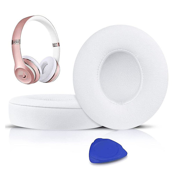 1 par udskiftning ørepuder passer til Beats Studio 2 & Studio 3 trådløse hovedtelefoner [DB] White
