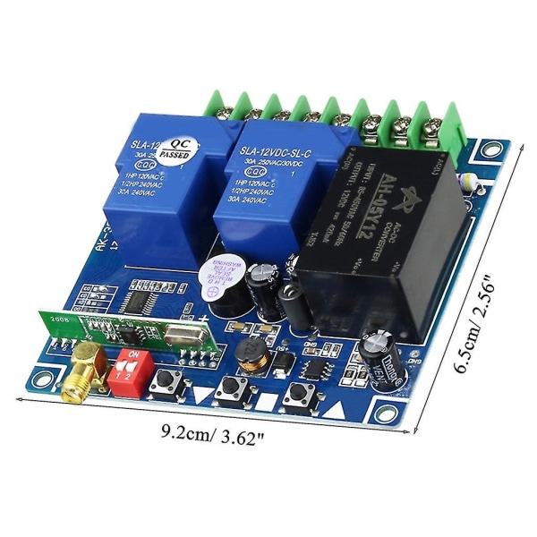 315/433mhz trådlös fjärrkontroll Ac220-380v 2-ch relämottagaresändare [DB] Dual remote control-315MHz
