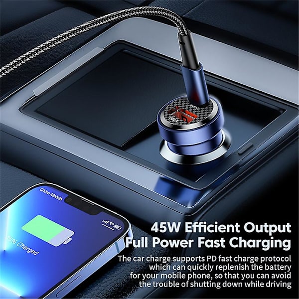 Typ C Billadare 45w Snabbladdning4.0 Pd Snabbladdning Usb Cc G 45w