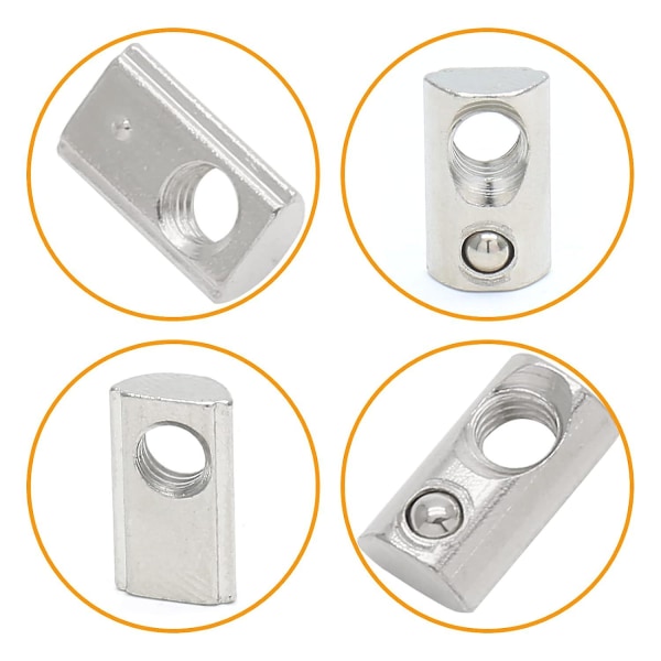 M5 Fjäder T-mutter 2020 Aluminium Extrusion T-muttrar (100st)