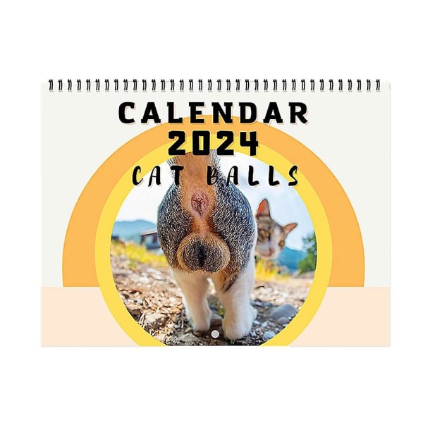 Butthole Calendar 2024, Ball Calendar 25x19cm Funny Butthole Calendar, 12 måneders baller