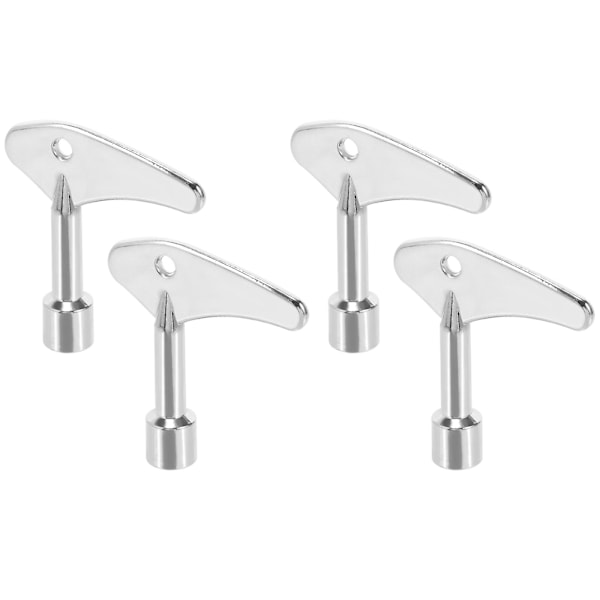 4 stk. Heis Nøkkel Elektronisk Skap Nøkkel Trekant Nøkkelverktøy Trekant Skap Nøkkel [db] Silver 6.00X5.60X1.30CM