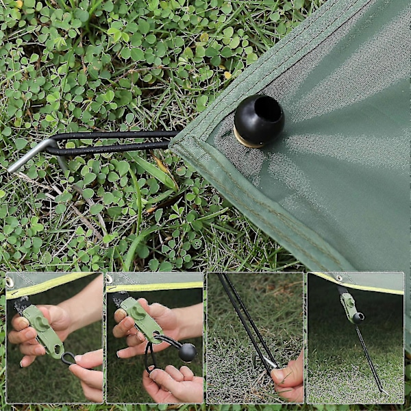 Bungee Cord, 35st svarta Bungee Bungee Ball(20cm) Tarp Bungee Cord, Hållbar Portabel Bungee Krok För Banner, Presenningar, Paviljonger, Tält db