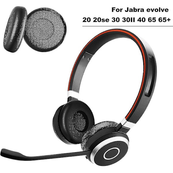 Evolve 65 skumøreputer Øreputer for Evolve 65, erstatningsputer for Jabra Evolve 20 20se 30 30ii 40 65 65+ {DB
