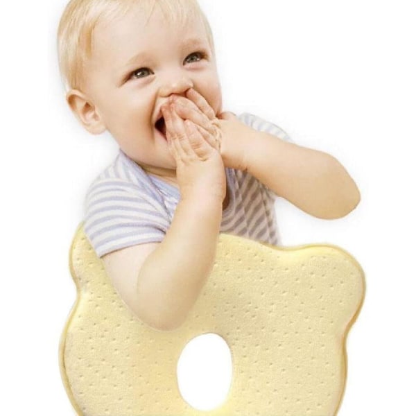 Baby 3d Memory Foam - Spädbarnskudde för att förhindra platt huvud - Toddler sömnhuvudstödskudde för bilbarnstol och barnvagn Grå)