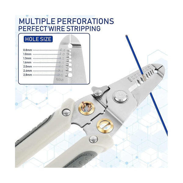 Multifunction Wire Plier Tool, 6-in-1 Wire Strippers, Wire Splitting Pliers With An Electrical Tester Pen Screwdriver A