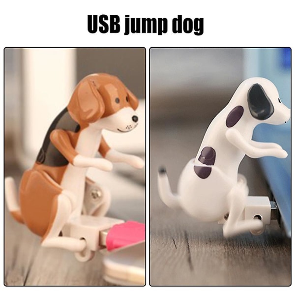 Hund USB-minne med intressant minnespinne för datalagring för dator, anteckningsbok, bärbar dator [DB] White 32G