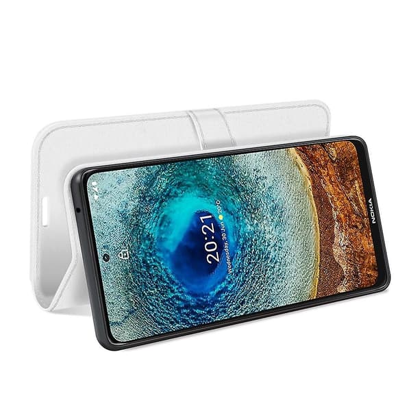 Til Nokia X10/X20 R64 Tekstureret Læder TPU Cover [DB] White