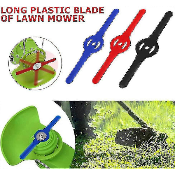 Plastkantklipparblad, 10 st, ersättning för sladdlös grästrimmer verktygsset svart db