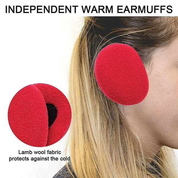 Earbags Bandløse Ørevarmere/Øremuffer Vinter Øremuffer For Menn Kvinner [DB] Red