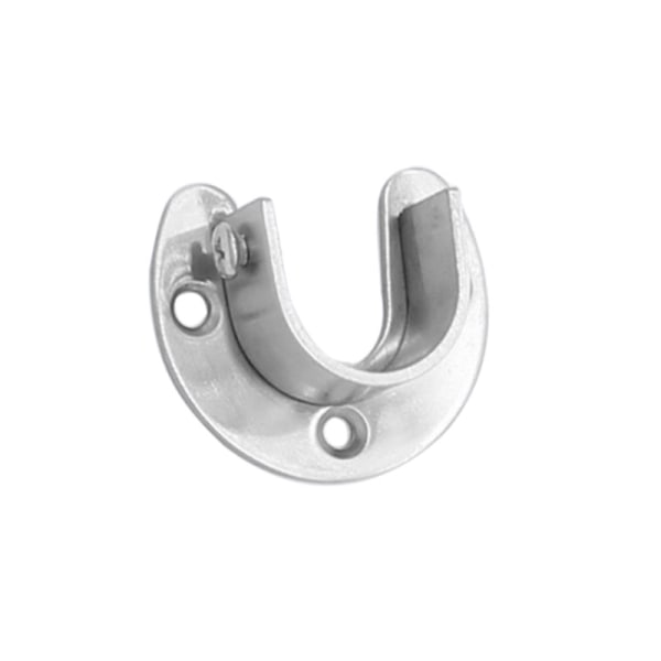 Cabinet pipe rod round pipe bracket thickened stainless steel open flange Clothes rod seat semicircle open flange