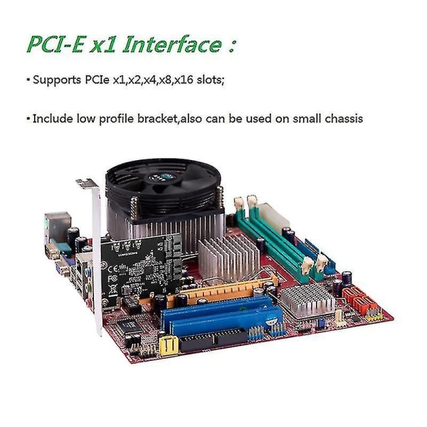 Pcie 2 porte 6g Sata Iii 3.1 controllerkort Non Raid Pcie 3.0 X1 udvidelseskort Jmb 582 chip