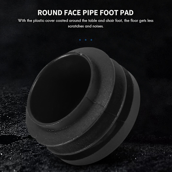 Db Sort Plast 35mm Dia Blanking End Caps Rund Rør Indsats 5 Stk