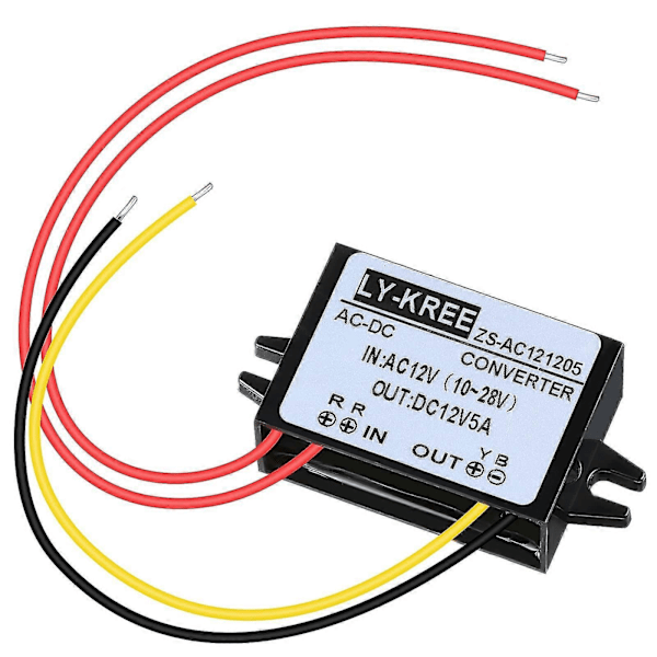 AC-DC Strømkonverter AC 12V (10-28V) til DC 12V Trinn Ned Konverteringsmodul Spenningsregulator AC{ DB}