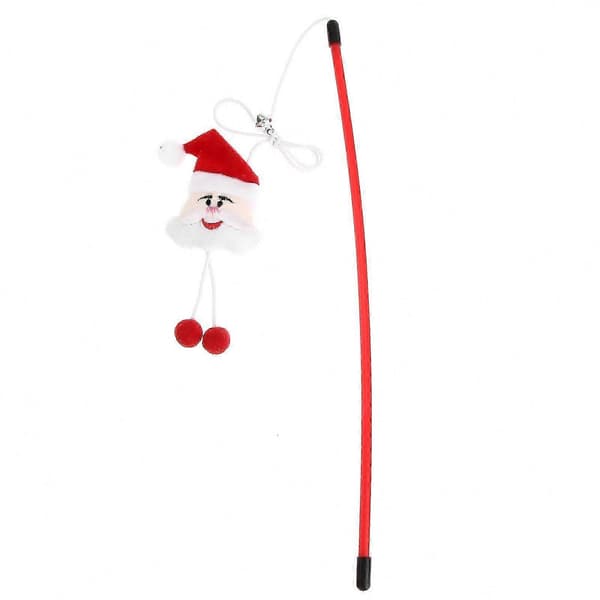 Interaktiva kattretpinnar, 2-pack jultomte julkattleksaker för kattdjur