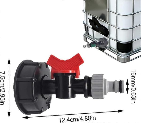 IBC Adapter til havevandstank IBC S60X6 med hane og fitting [DB]