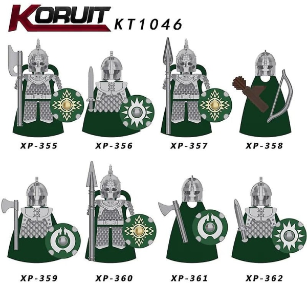 Nye middelalderske dvergorktrollveiviser hobbited figurer tilbehør modellbyggesteiner lotr murstein leker for barn gaver Db Set 15